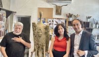 Вежди Рашидов прие световноизвестния цигулар Марио Хосен и съпругата му в ателието си