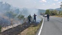 Пожар избухна в Балчик, гори борова гора на труднодостъпен терен (ВИДЕО)