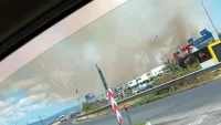 Пожар край аквапарка в Несебър &ndash; огънят се разпространява заради силен вятър (ВИДЕО)