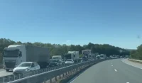 Километрично задръстване на АМ &bdquo;Тракия&ldquo; в посока Бургас (ВИДЕО)