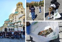 Доброволци събраха 10 кг фасове в центъра на София