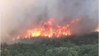 Пожар в Кресненското дефиле затруднява движението