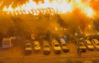 Голям пожар в столичния кв. &bdquo;Гоце Делчев&ldquo; (ВИДЕО)