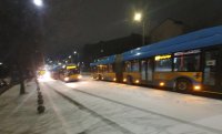 Сняг и суграшица затрудниха градския транспорт в София тази сутрин