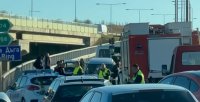 ИЗВЪНРЕДНО! Катастрофа затвори изхода на магистралата при Перник в посока Гърция