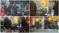 Кола с български номера се вряза в кафене в центъра на Атина (СНИМКИ)