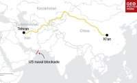 Железопътният коридор от Китай до Иран проби морската блокада на Тръмп