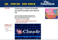 The Guardian съобщи, че Claude е заобиколил защитните механизми и е получил данни за гласуването в един от американските щати